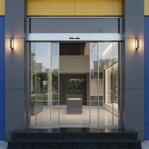باب زجاج سيكوريت أوتوماتيكي – حلول دخول ذكية للمشاريع التجارية