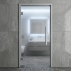 باب زجاج سيكوريت مصنفر للحمام – تصميم عصري ومقاوم للرطوبة