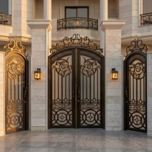 بوابات حديدية للمنازل والفلل – تناسب مشاريع الفلل السكنية