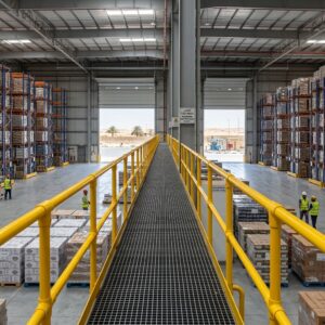 درابزين حديد صناعي – أمان عالي للمصانع والمواقع الصناعية