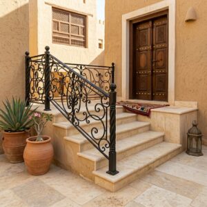 درابزين حديد خارجي مقاوم للصدأ – حلول للمساحات الخارجية