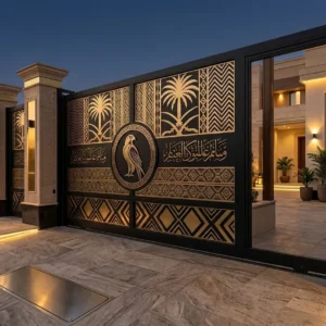 بوابات حديد مفرغة مزخرفة – تصميم فاخر للمداخل والفلل
