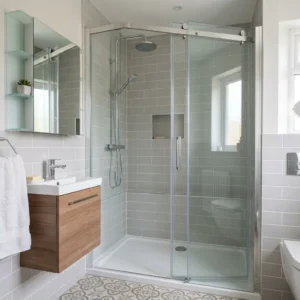 كبائن شاور زجاج سحاب – حل مثالي للمساحات المحدودة